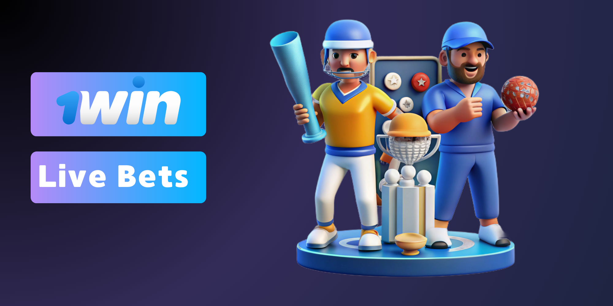 1Win offers players from India live betting on Cricket