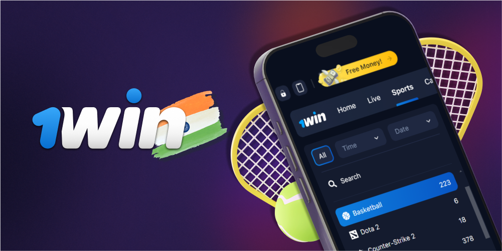 1win covers various tennis events that Indian players can bet on